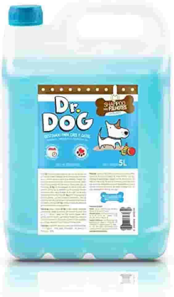 Shampoo Pet Neutro Cachorro Gato Filhotes Dr Dog 5L hipoalergênico peles sensíveis, Shampoo para cachorros não arde os olhos, anti alérgico, ph neutro, cheirinho bebê, alto rendimento