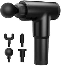 Pistola Massageadora Profissional - Alta Potência 800w, Liberação Miofacial, Fisioterapia, Alivio da Dor, 5 Ponteiras, Massageador Eletrico Profissional (Preto)