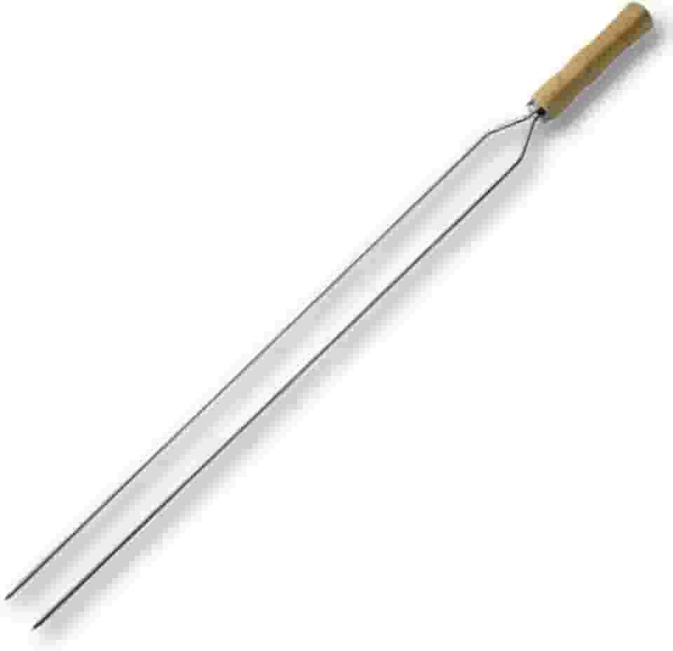 Espeto Duplo Para Churrasco Em Aço Inox 70Cm 2550312 Brinox
