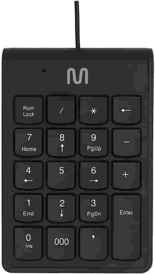 Teclado Numérico com Fio USB até 120cm c/Tecla 000 Preto Multi - TC227