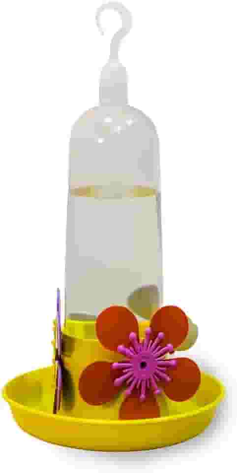 KIT 2 Bebedouros para Beija-Flor 90ml com Bandeja – Atrai Pássaros, Fácil de Pendurar e Limpar, Ideal para Jardim, Cores Sortidas