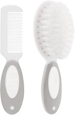 Escova E Pente Baby - Cinza, Buba, Cinza