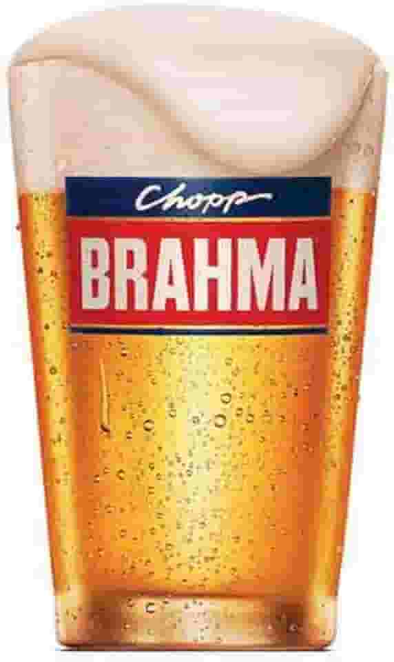 Ruvolo,Copo de Vidro Brahma para Cerveja e Chopp, 350ml
