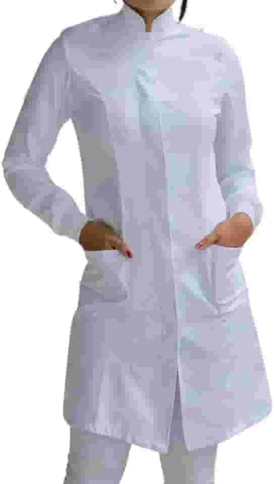 Jaleco Feminino Manga Longa Gabardine/enfermeira/médica