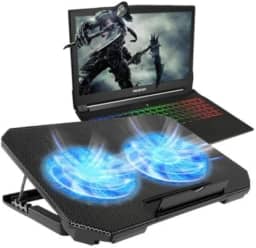 Base Suporte Refrigeradora Com Cooler Para Notebook 2 Fans - Notebooks até 17'' Ajustável 2 Portas Usb