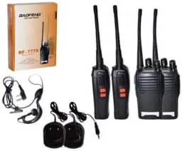 Kit 2 Radio Comunicador Walk Baofeng 777s Alcance 9km + Fones