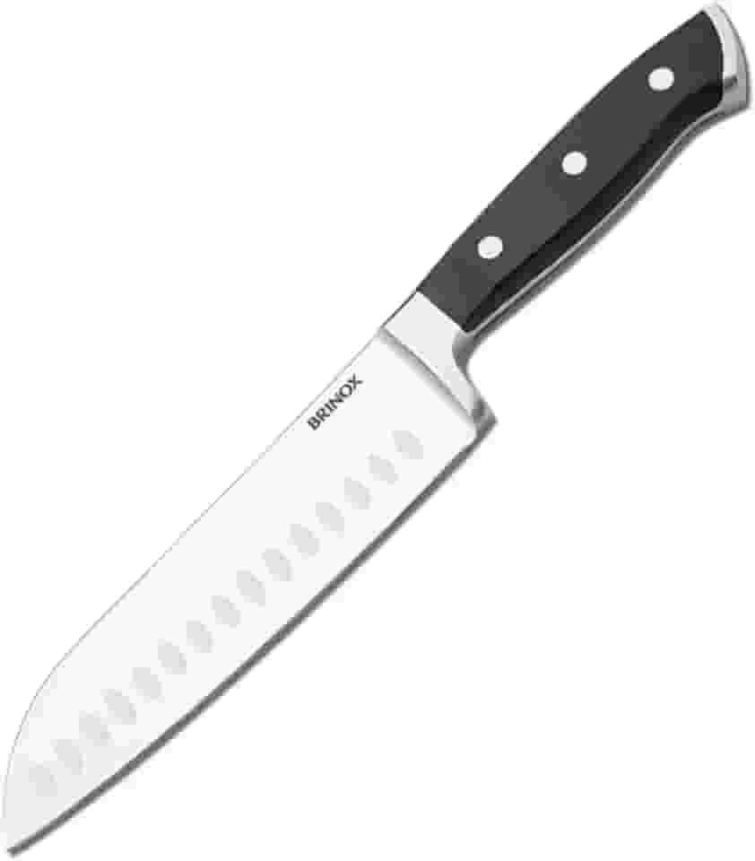 Brinox - Faca para Fatiar/Picar Santoku 7' Infinity - Aço Inox