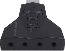 ADAPTADOR PLACA DE SOM USB 4 PORTAS P2 – COMPATÍVEL COM PS3, Vinik, A4PUSBM