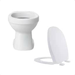 Vaso Sanitário Convencional Loren One Branco Lorenzetti + Assento Sanitário Aspen Tupan