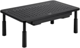 Suporte Organizador de Mesa Para Monitor/Notebook com Ajuste de Altura e Gaveta - SM087 ELG