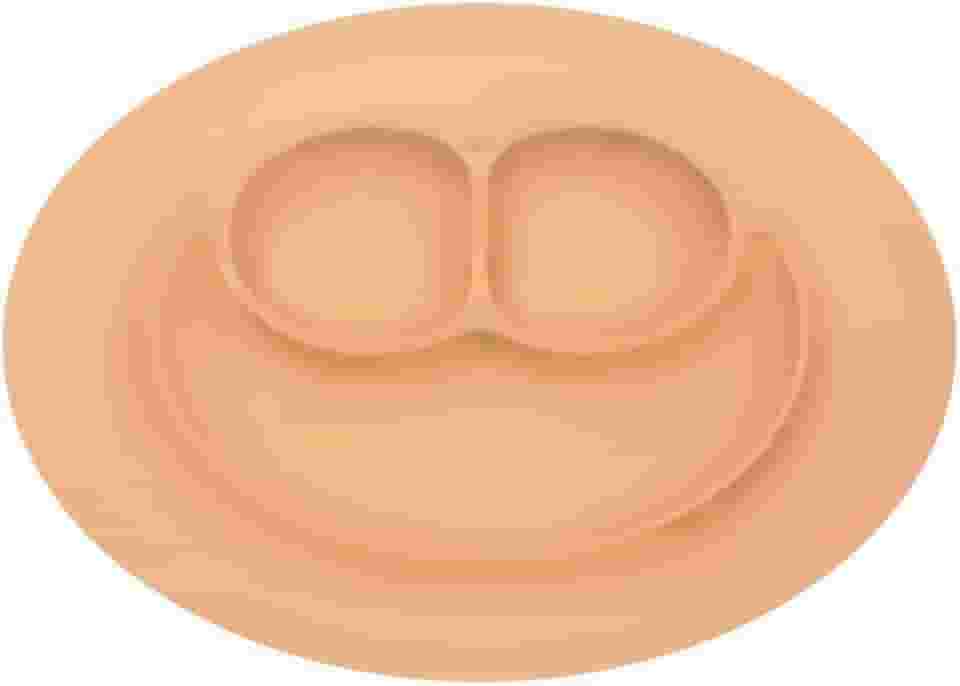 Prato Silicone com divisorias Laranja - Turminha Guara