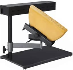 YUEWO Raclette Cheese Melter Máquina de raclette elétrica comercial máquina de pratos suíça aquecedor de derretimento para meia roda de queijo nacho queijo fatiado ângulo ajustável