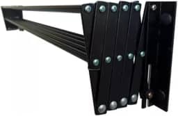 Varal de Parede Sanfonado 100 cm 10 varetas Preto Suporta Roupas de Cama (PRETO)