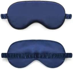 Máscara de dormir com enchimento de camada dupla e tira elástica para uma noite de sono perfeita (Azul)