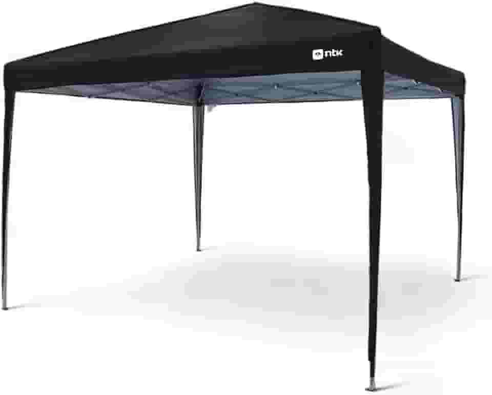 NTK, Gazebo ALUXX Articulado Alumínio e Poliéster Oxford 3x3m com Proteção UV +50 para Eventos ao Ar Livre, Preto