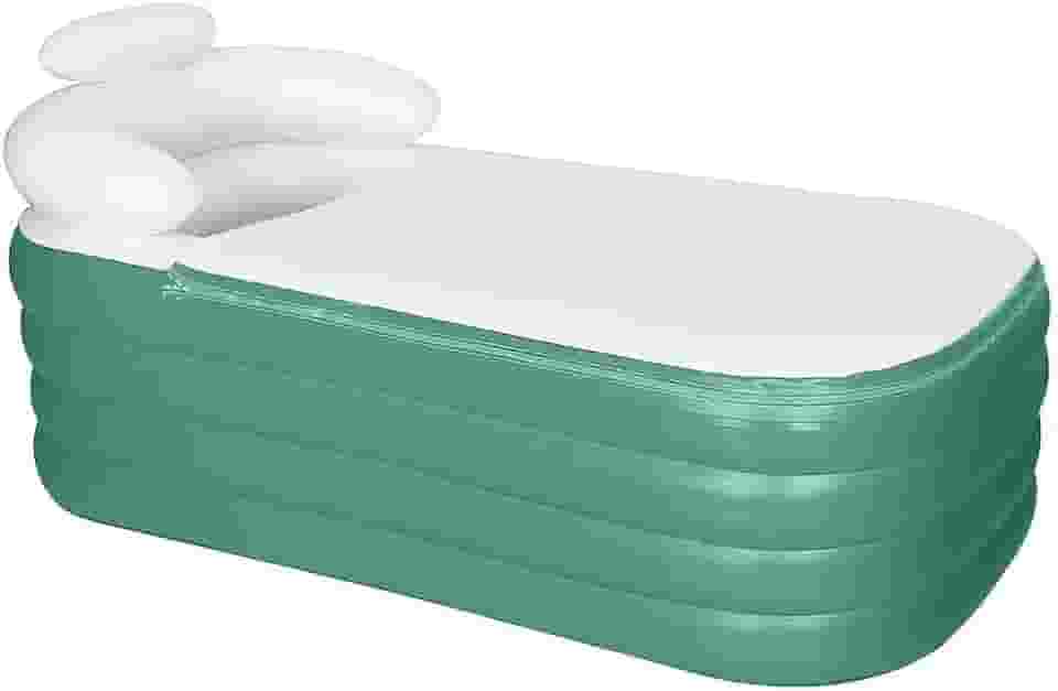 Banheira Ofurô Inflável Adulto Dobrável 120l com Bomba Elétrica (VERDE)