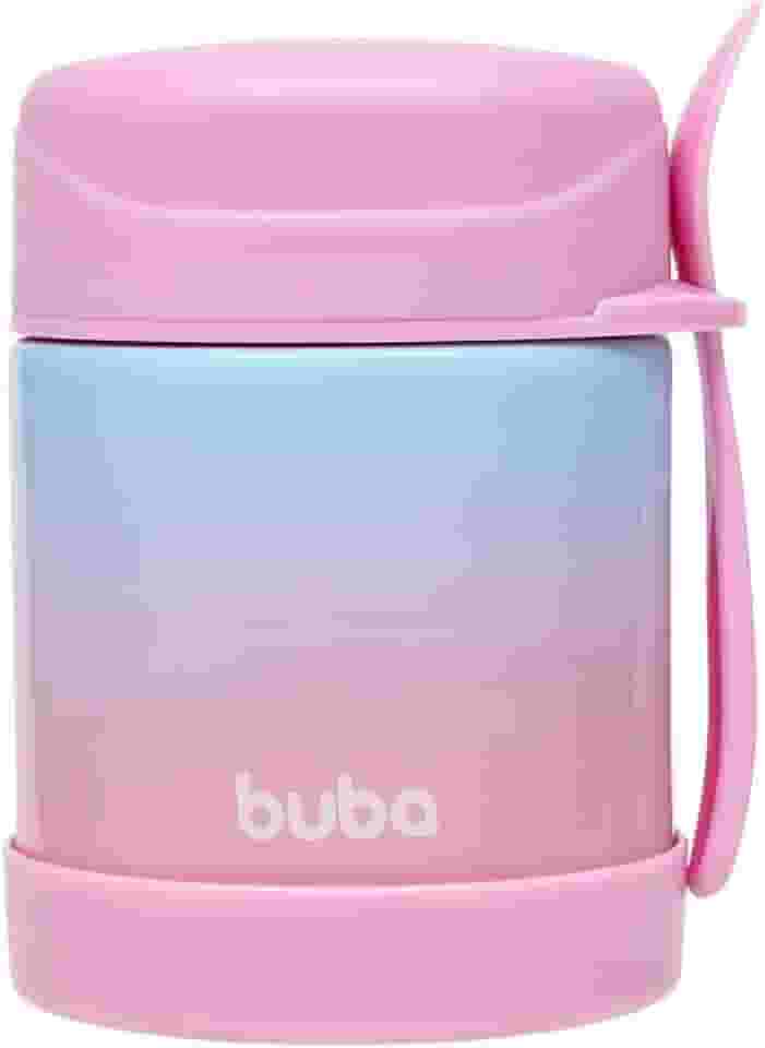 Buba Pote Termico C/Colher Degrade Rosa