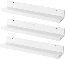 Kit 3 Prateleiras para Quadros e Livros 100cm x 12cm