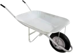 Carrinho de Mão 60L Reforçado Aço Galvanizado Desmontável com Pneu e Câmara (1 Unidade)