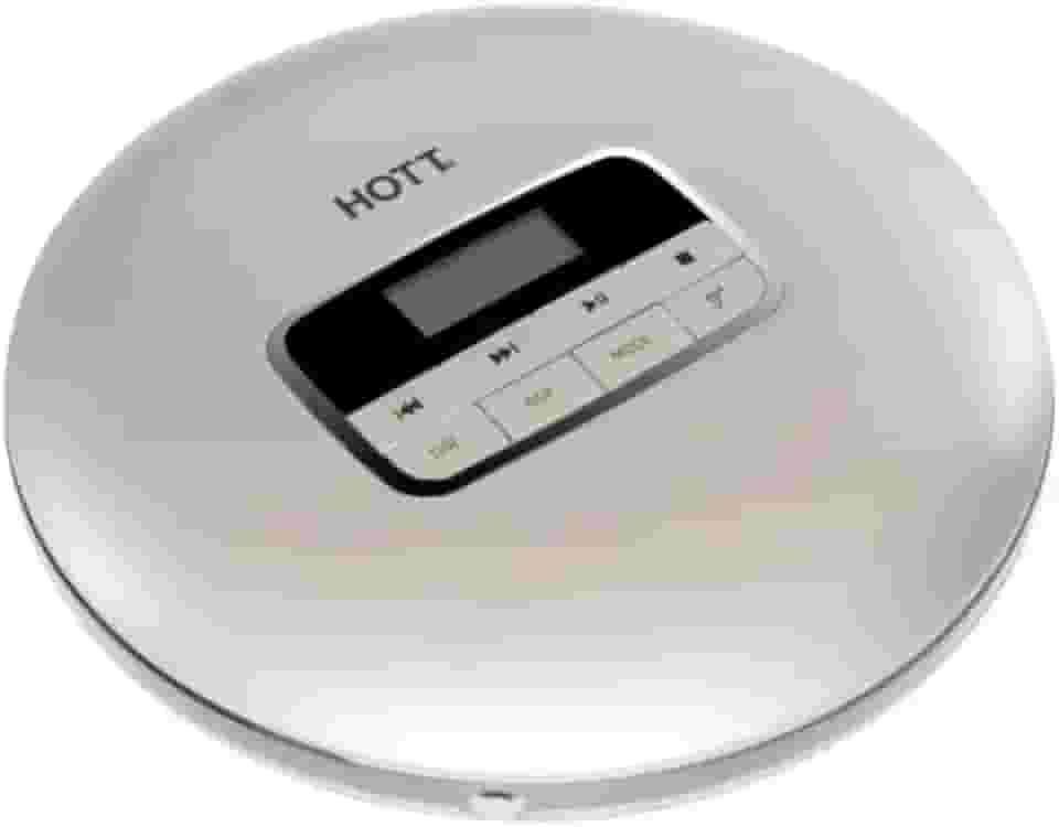 CD Player Portátil com Leitor MP3 com Fones de Ouvido, Tela LCD e Função Anti-Shock