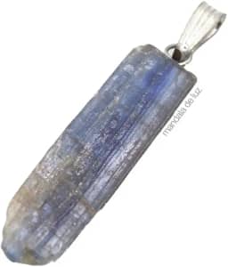 Pingente Cianita Azul Bruta Espada de São Miguel Pedra Natural