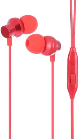 FONE COM FIO IN EAR VERMELHO 3.5MM COM MICROFONE LENOVO 1.15M