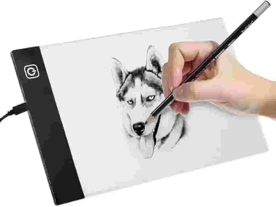 Prancheta de Luz LED A5 – Mesa de Desenho Iluminada com 3 Níveis de Brilho, USB – Para Desenhistas, crianças, Tatuadores, Arquitetura e Artesanato