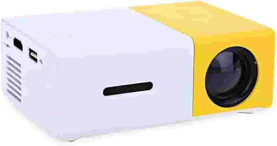 Mini Projetor Portátil LED YG300, 600 Lúmens, Suporte 1080p, Entrada HDMI, Projeção para Casa e Escritório