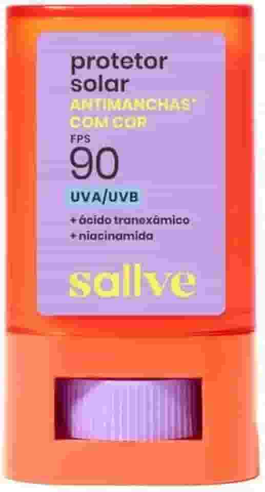 Sallve Protetor Solar Bastão Antimachas FPS 90 com Cor 3-15g