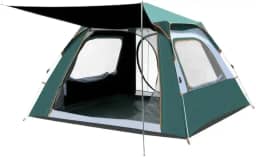 Barraca Camping Automática 4-6 Pessoas Pop-up Impermeável Com Mosquiteiro Para Praia e Trilha