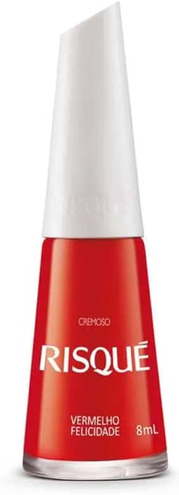 Risqué Felicidade - Esmalte Cremoso, Vermelho, 8ml