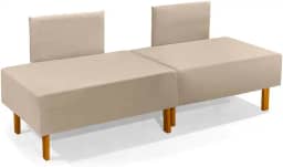 Cama Dobrável Portátil Para Camping Viagens Acomodar Visitas Com Encosto Bege