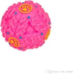 Brinquedo Para Cães Porta Petisco Bola Interativa Pet Apito BOLA PETISQUEIRA (ROSA)