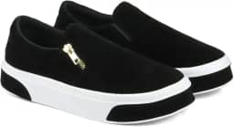 Slip On Feminino em Camurça Com Solado Antiderrapante Tênis Casual Conforto 503-GG