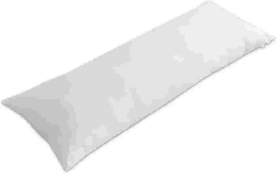 Refil para Xuxão Travesseiro de Corpo, Antialérgico, TNT 45g, Enchimento em Silicone Extra Virgem, Branco, 130x45x30cm