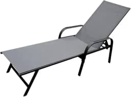 Espreguiçadeira Premium para Piscina em tela Sling - RM Decor (Grafite)