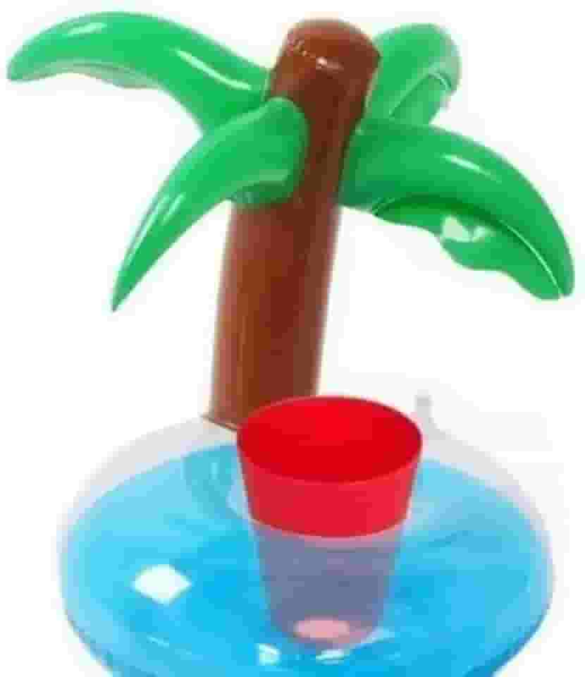 Kit 05 Porta Copo Boia Inflável Coqueiro Piscina Festa