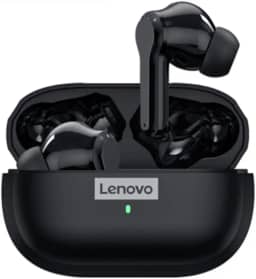 Lenovo LP1S TWS Bluetooth 5 .0 Fone de ouvido com redução de ruído intra-auricular HIFI Low Tone Touch Stereo Headset sem fio para smartphone(preto)