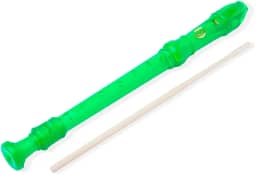 Flauta Doce Germânica Dolphin 7653 Soprano Dó Verde Transparente