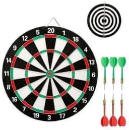 Jogo De Dardos Dupla Face Alvo Duplo Dardos com Ponta de Ferro - com 4 dardos
