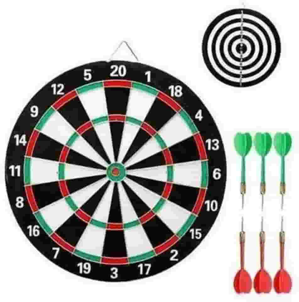 Jogo De Dardos Dupla Face Alvo Duplo Dardos com Ponta de Ferro - com 4 dardos
