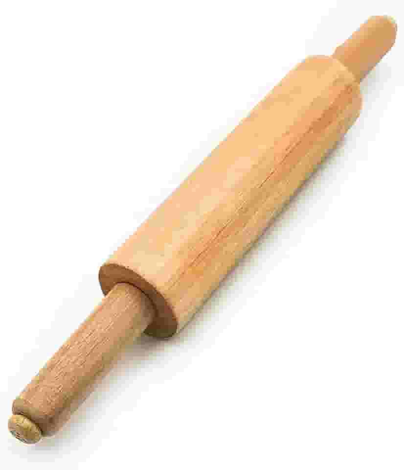 Stolf Rolo Para Massa de Madeira - 42,5 x 5 cm - 375g - Cor Natural da Madeira