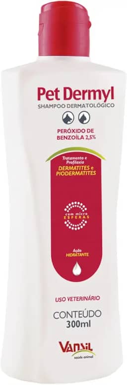 Shampoo Dermatológico Vansil Pet Dermyl para Cães e Gatos 300ml, Multi-colored