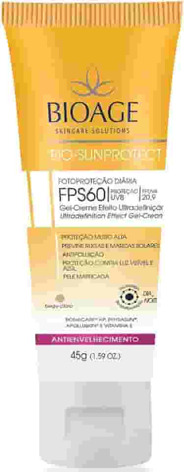 Protetor Solar Bege Claro Fps60 Antienvelhecimento Bioage