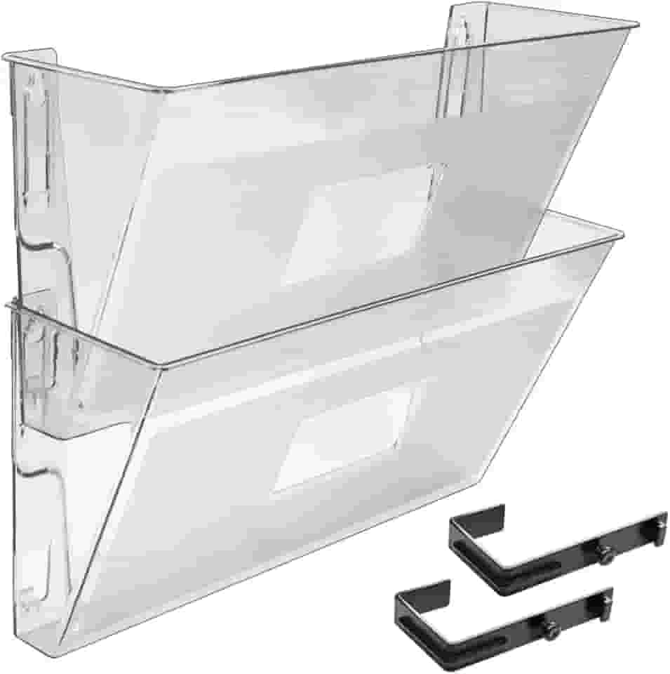 Acrimet Organizador Modular A4 para Escritório, Escaninho de Parede em Plástico, Transparente Cristal, 2 Unidades, 867.1