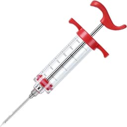 Seringa Injetora de Temperos Profissional, Aço Inox e Plástico, 30ml, Para Carnes, Frango e Costela, Com Agulha Injetora, MR-BH018, Alira Home