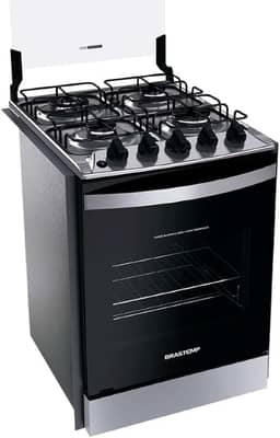 Fogão Brastemp 4 Bocas de embutir Inox com dupla chama e grades individuais - BYO4EBR Bivolt