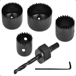 Jogo Serra Copo Profissional 6 Peças (32 a 54mm) – Ideal para Plástico PVC Madeira Gesso e Drywall Compatível com Parafusadeira Corte Limpo e Preciso