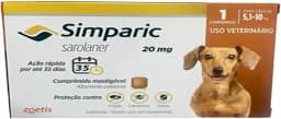 Zoetis Simparic 20Mg 5 1 Até 10Kg 1Cp Para Cães