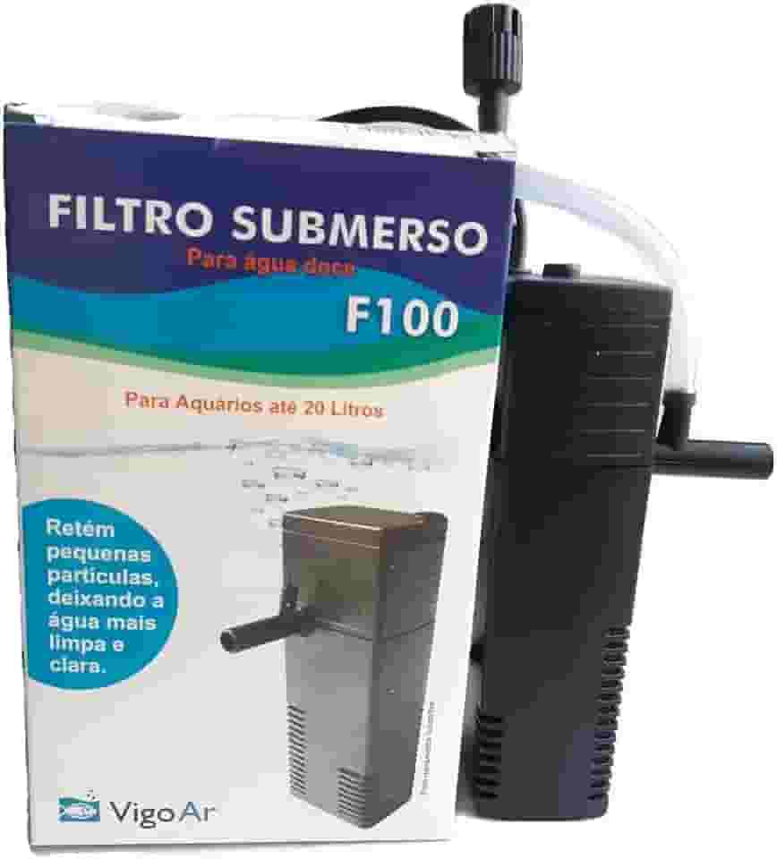 Filtro Interno com Bomba F100 Aquário até 10L Vigoar 220v